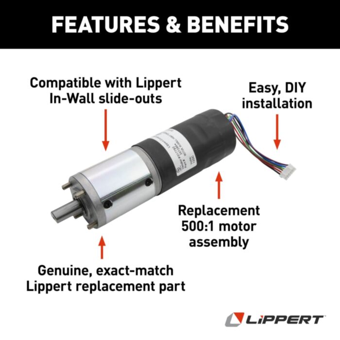 Replacement (Schwintek) In-Wall Slide-Out High-Torque 500:1 Motor