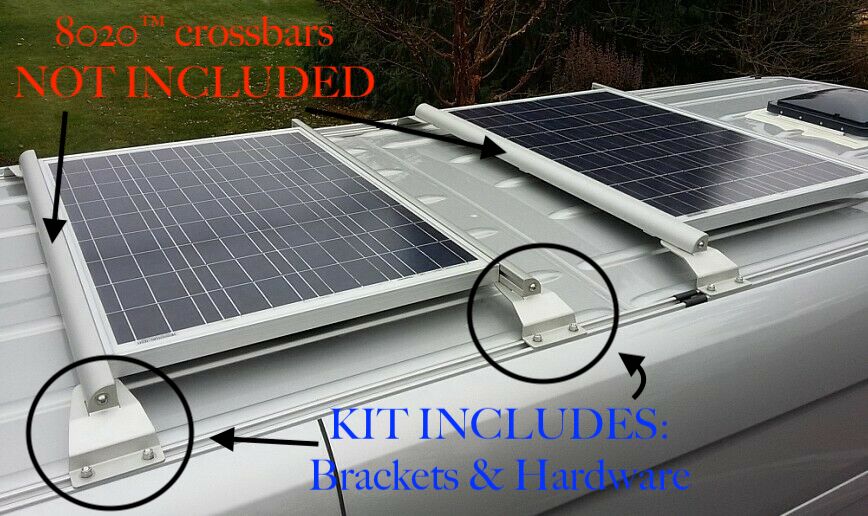 Sprinter Roof Rack Solar Panel Mounts from DIYvan (Set of 2)