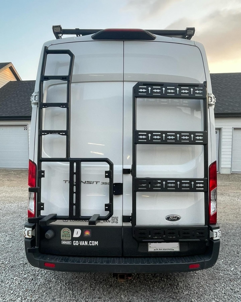 Spare tire holder with ladder - Left door - FORD TRANSIT