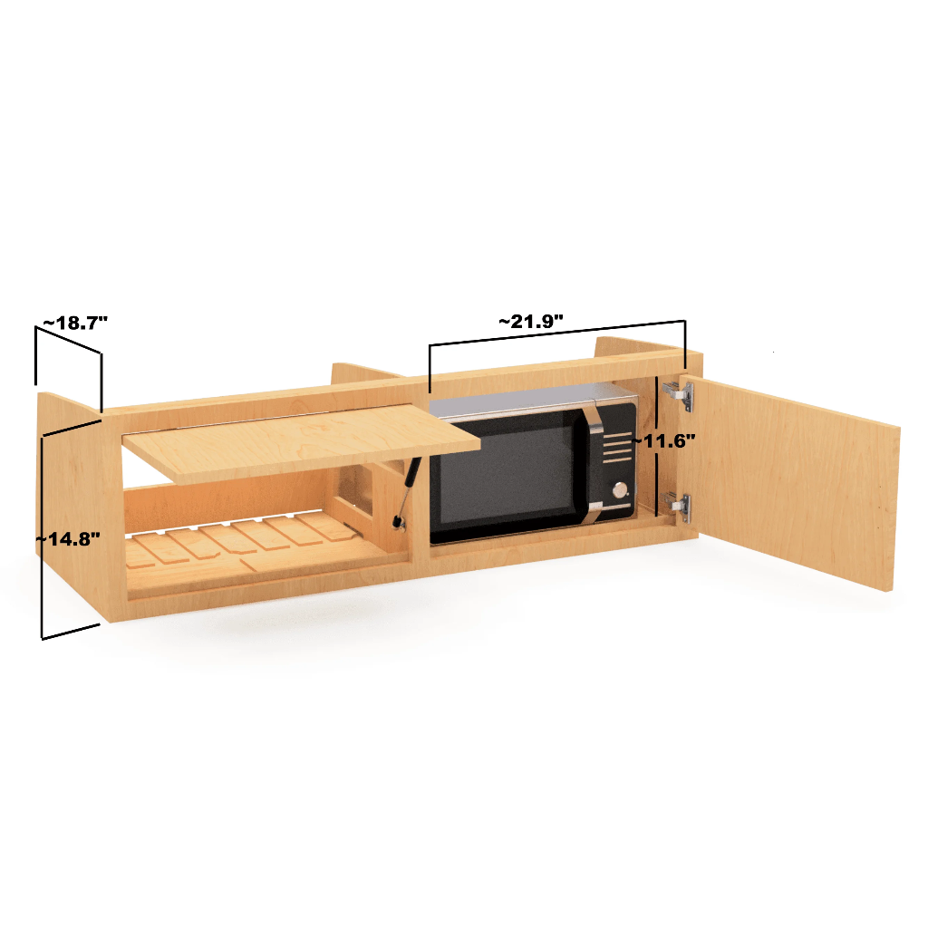  Mercedes Sprinter Van Baltic Birch Upper WITH MICROWAVE Cabinets 2007-2024