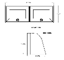 42" Upper Cabinet - Aluminium Powder Coat