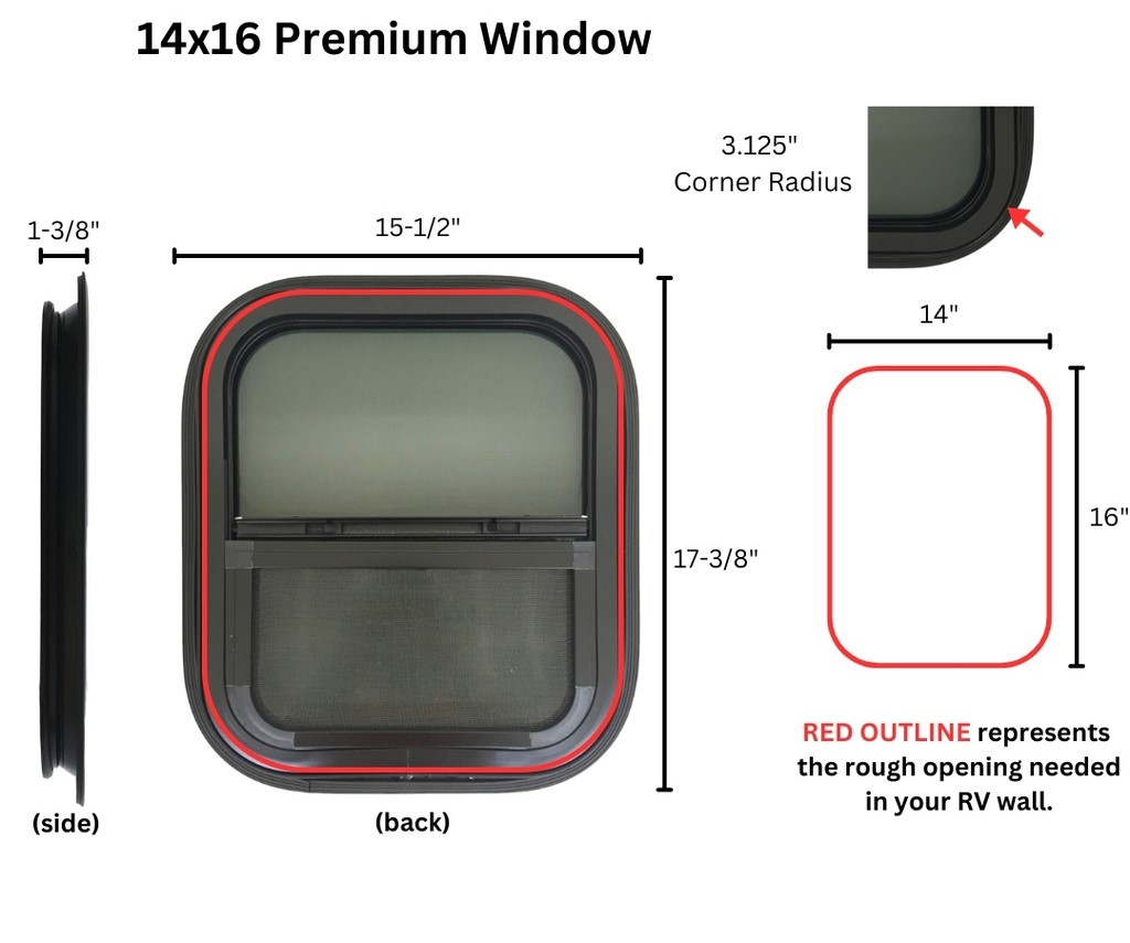 Vertical Window  (14"W x 16"T) 