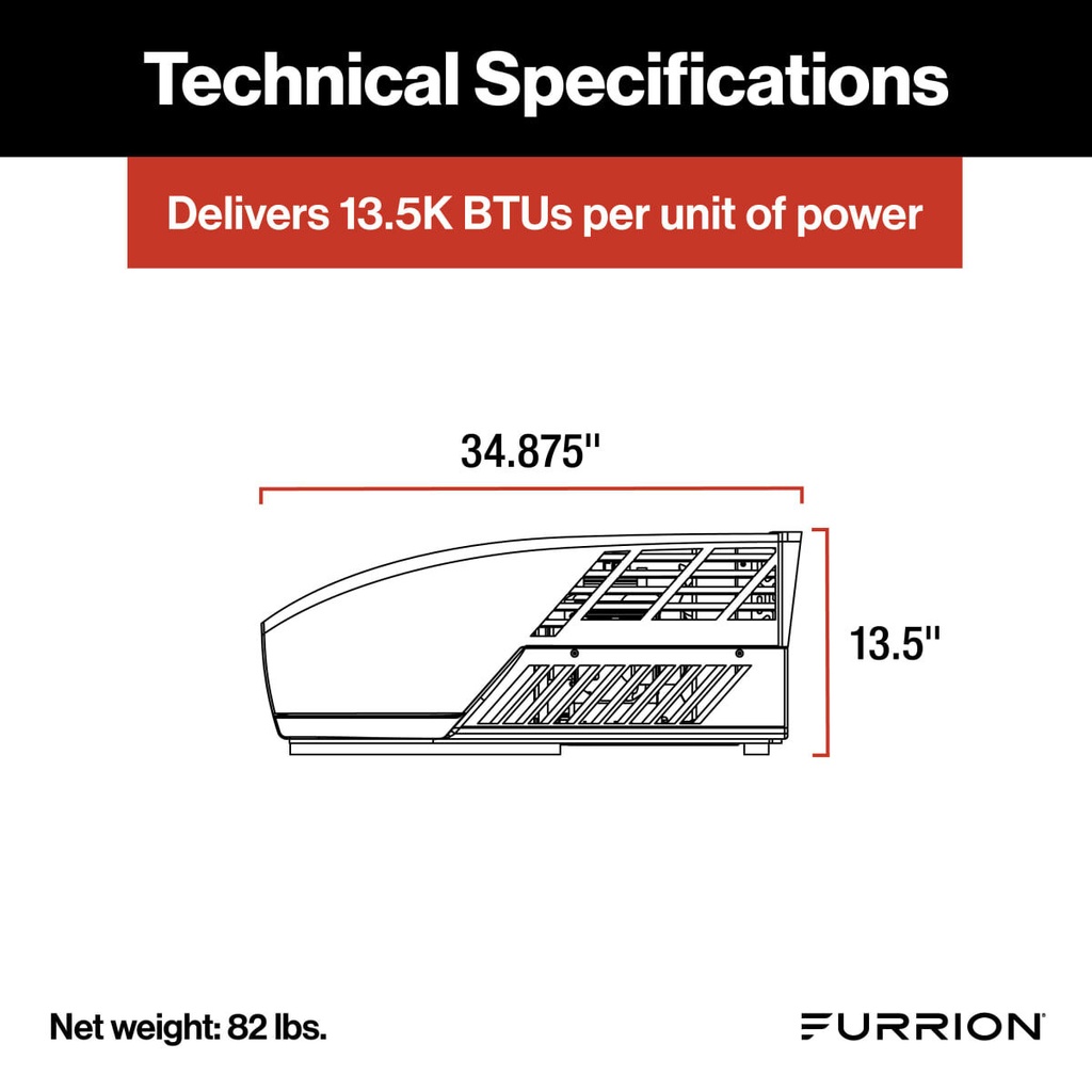 Furrion Chill® HE RV Roof Air Conditioner - 13.5K BTU