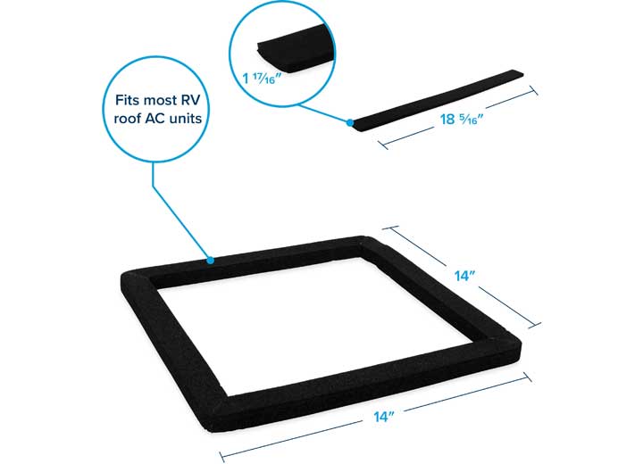 CAMCO 25071 A/C GASKET KIT - 14" X 14" UNIVERSAL