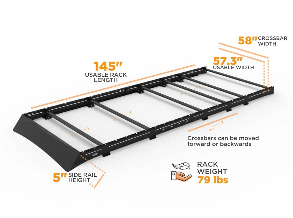 TRANSIT VAN LOW PRO ROOF RACK | 148" HIGH ROOF EXTENDED - FVCO