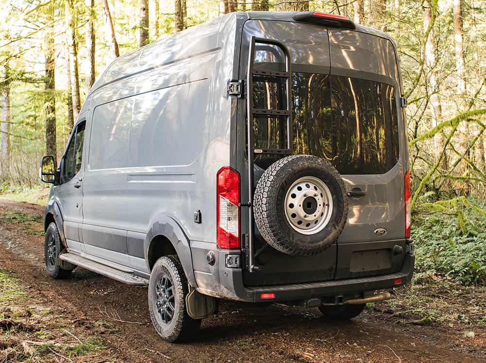 TRANSIT VAN REAR LADDER + TIRE CARRIER - FVCO