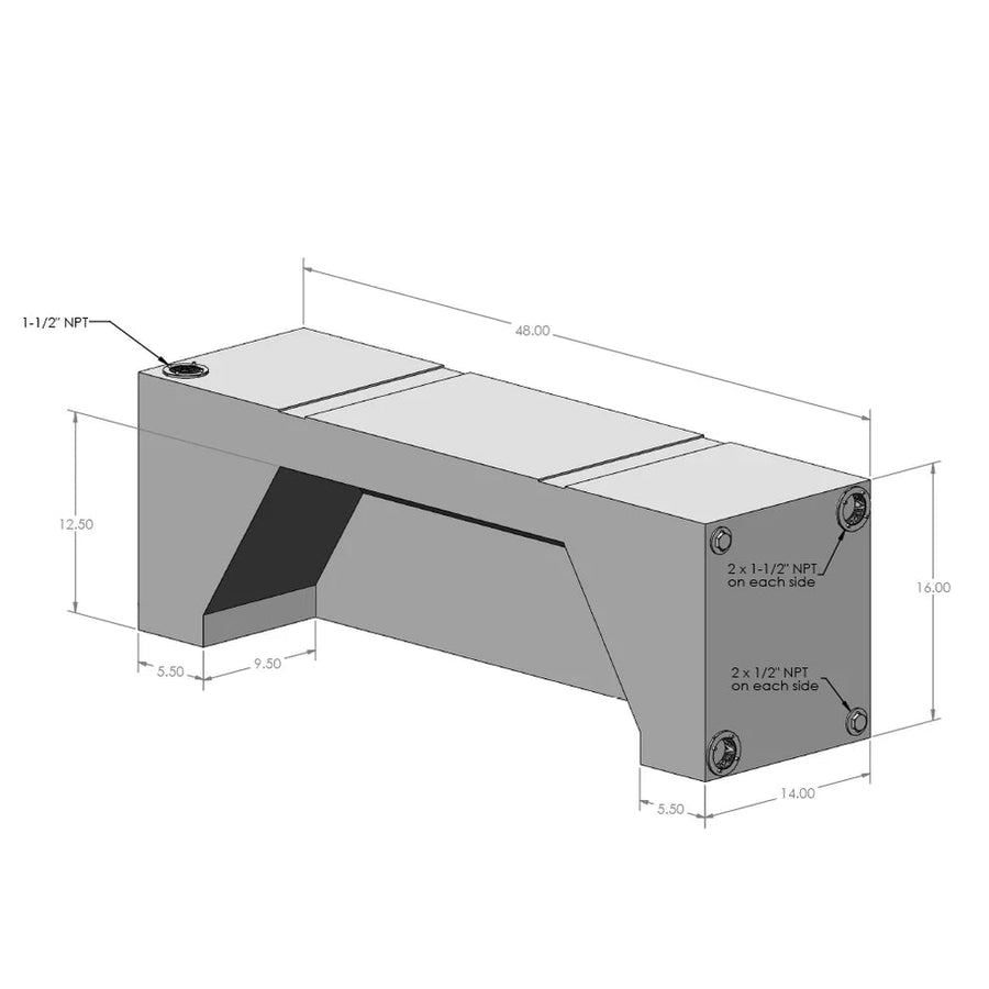 2007-2024 Transit/Sprinter S&B 24 Gallon Wheel Well Water Tank (Both Sides)