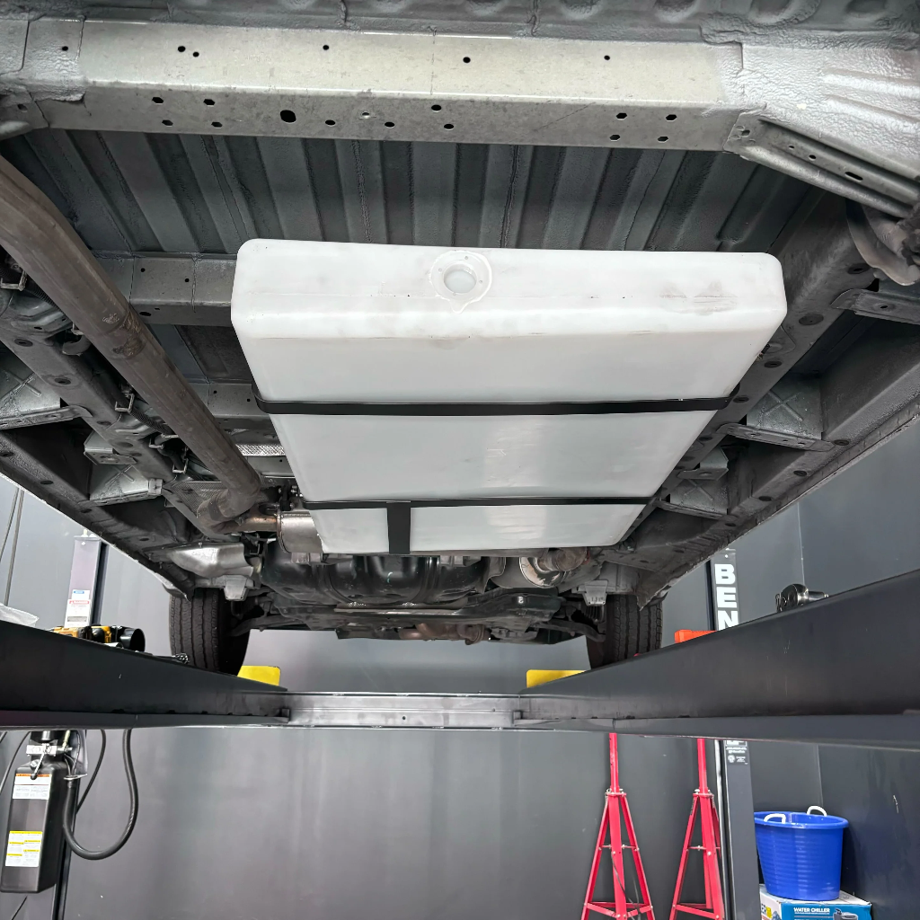 36 GALLON UNDERCARRIAGE FRESH/GREY WATER TANK FOR 2013-2024 DODGE / RAM PROMASTER 2500, 3500 159” AND 159" EXT