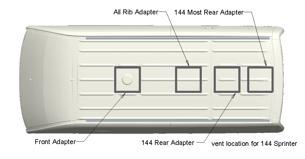 Roof Vent Fan Adapter for MERCEDES SPRINTER