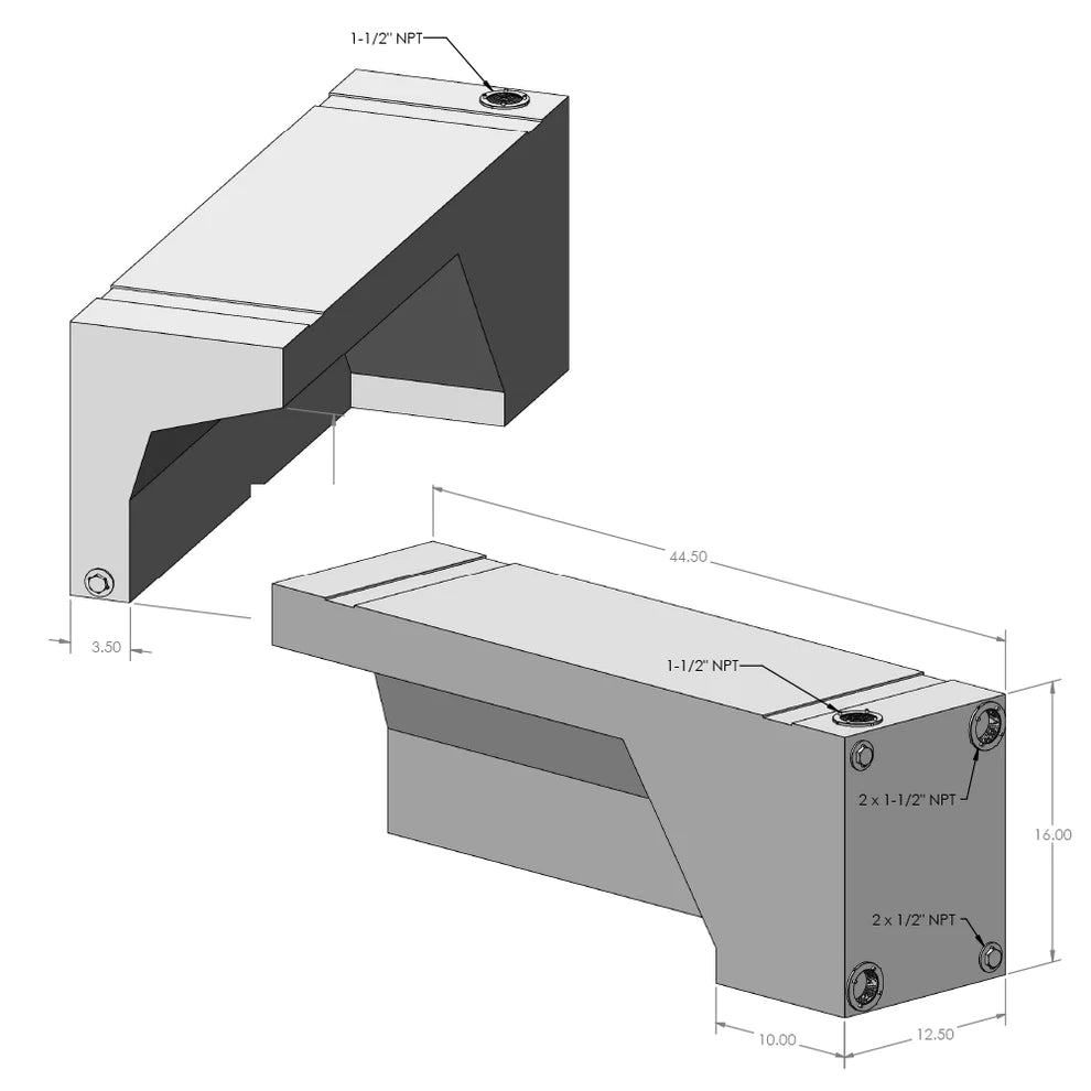 22 GALLON WHEEL WELL WATER TANK (DRIVERS SIDE)