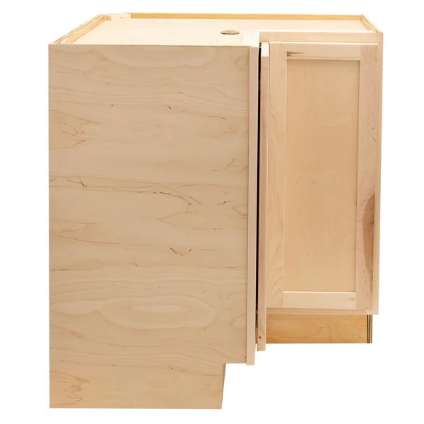 RV Easy Reach Corner Base Cabinet | Unfinished Maple