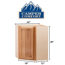 RV Corner Wall Cabinet | Rustic Hickory