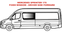 Fixed window - Driver Side Forward - MERCEDES SPRINTER
