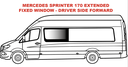 Fixed window - Driver Side Forward - MERCEDES SPRINTER
