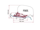 Fiamma F80S Awning - Roof Mount With Bracket Sold Separately - Royal Grey