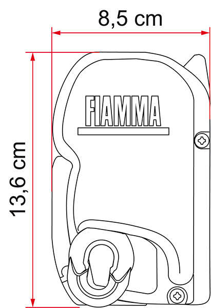 Fiamma F45S Awning - Wall Mount or Rack Mount - Royal Grey