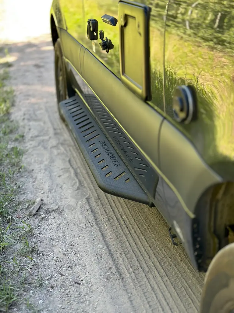 APEX Side Steps for 144 Sprinter - Short (83") Driver Side - Drop Down - Aluminum - BACKLAND EXPEDITION GEAR