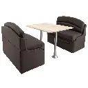 RV Dinette Booth with Table | 40" Chocolate