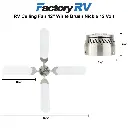 RV Ceiling Fan | 42" White Brush Nickle | 12 Volt