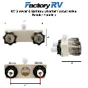 RV Shower & Bathtub Diverter Valve | Smoke Handles