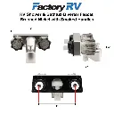 RV Shower Faucet & Bathtub Diverter | Brushed Nickel with Smoked Handles