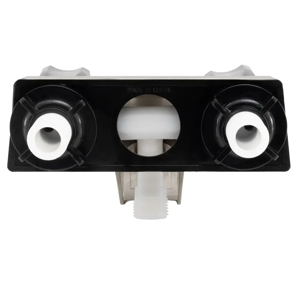 RV Shower Faucet & Bathtub Diverter | Brushed Nickel with Smoked Handles