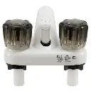 RV Shower Faucet & Bathtub Diverter | White | Smoke Handles