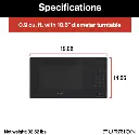 0.9 cu ft - Built-in Microwave Black w/o trim kit