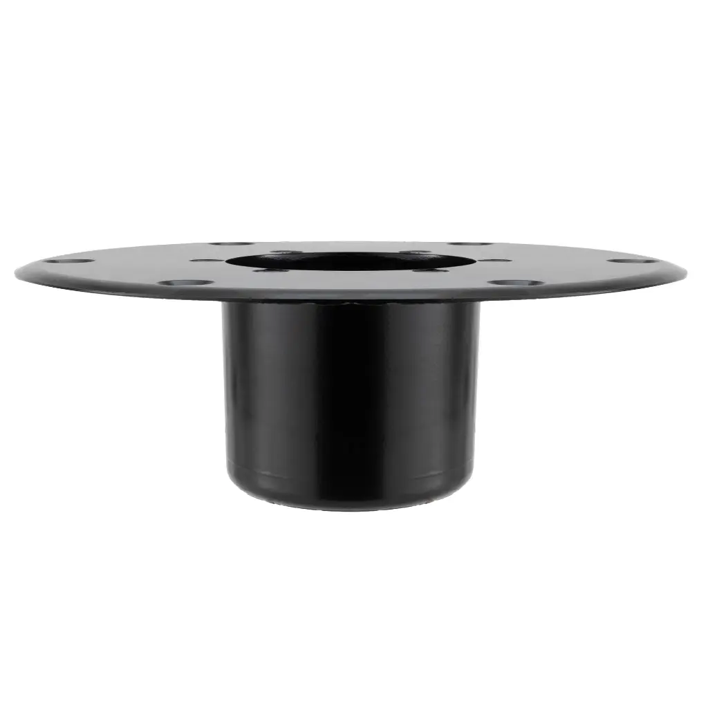 Heng's RV Table Pedestal Base Flush Mount | Metal | Black and Chrome