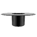 Heng's RV Table Pedestal Base Flush Mount | Metal | Black and Chrome