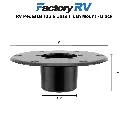Heng's RV Table Pedestal Base Flush Mount | Metal | Black and Chrome