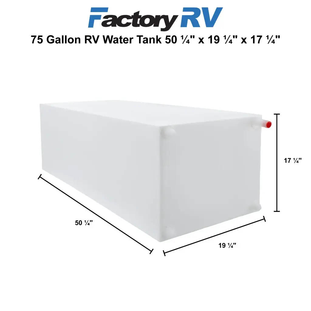 RV Fresh Water Tank 75 Gallon | 50 ¼" x 19 ¼" x 17 ¼"