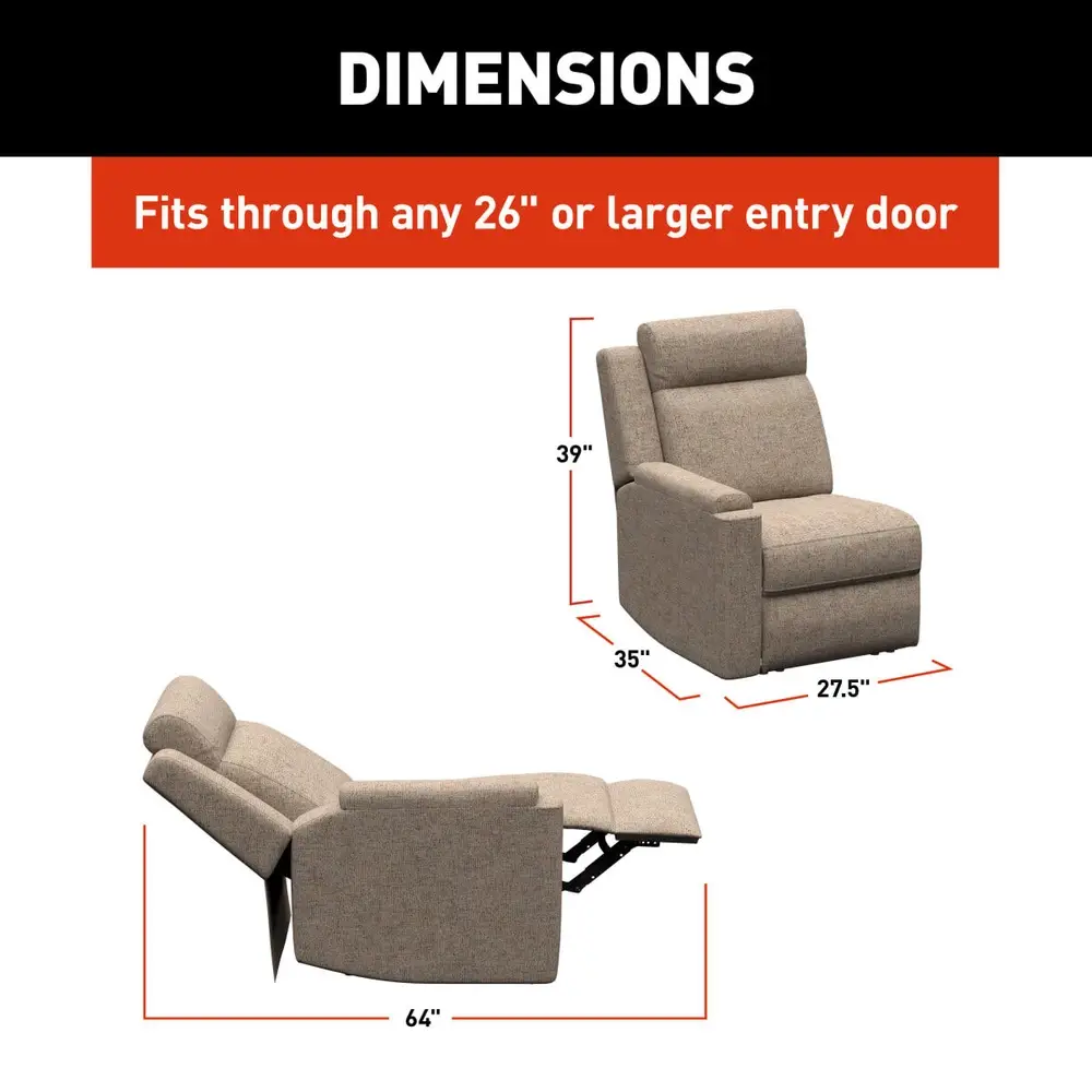 Thomas Payne® Signature Heritage Series RV Theater Seating Recliner - Right Arm