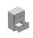 28" Three Drawer Base Cabinet - Shallow