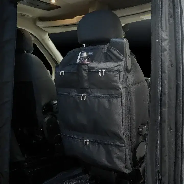 SEATBACK ORGANIZER - 4 Sections & bottle holder