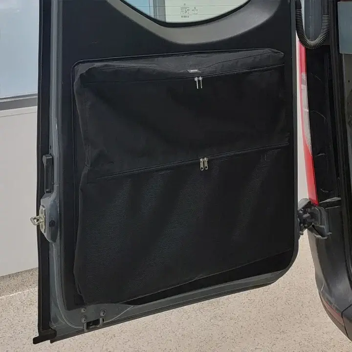 Rear Door Storage Bag with 2 Pockets - Mercedes Sprinter 2019+ Full/Half Plastic Trim (Driver Side)