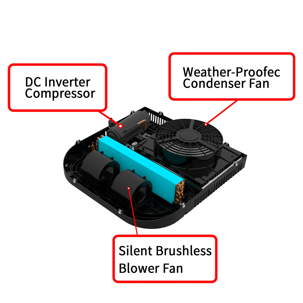 CAVE WAVE C1 SERIES 12V/24V/48V - AIR CONDITIONER 10000-12000 BTU