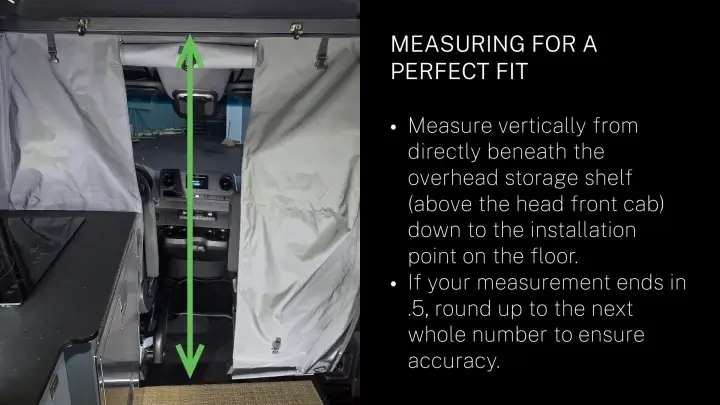 Privacy Divider | Mercedes Sprinter 2007+ (overhead storage shelf)