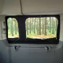 Rear Quarter Window Cover | Ford Transit Passenger Van 148" Med & High Roof 2015+