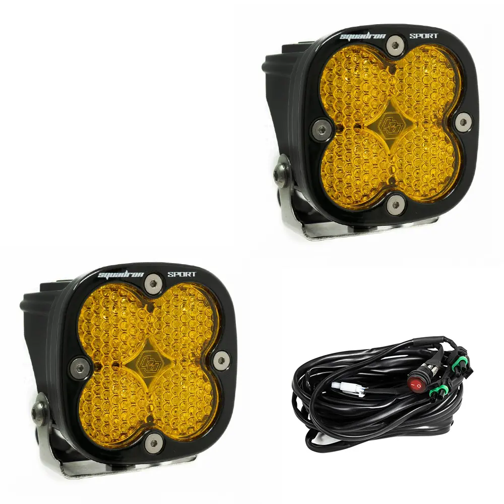 Squadron Sport Black LED Auxiliary Light Pod Pair baja amber 1.webp
