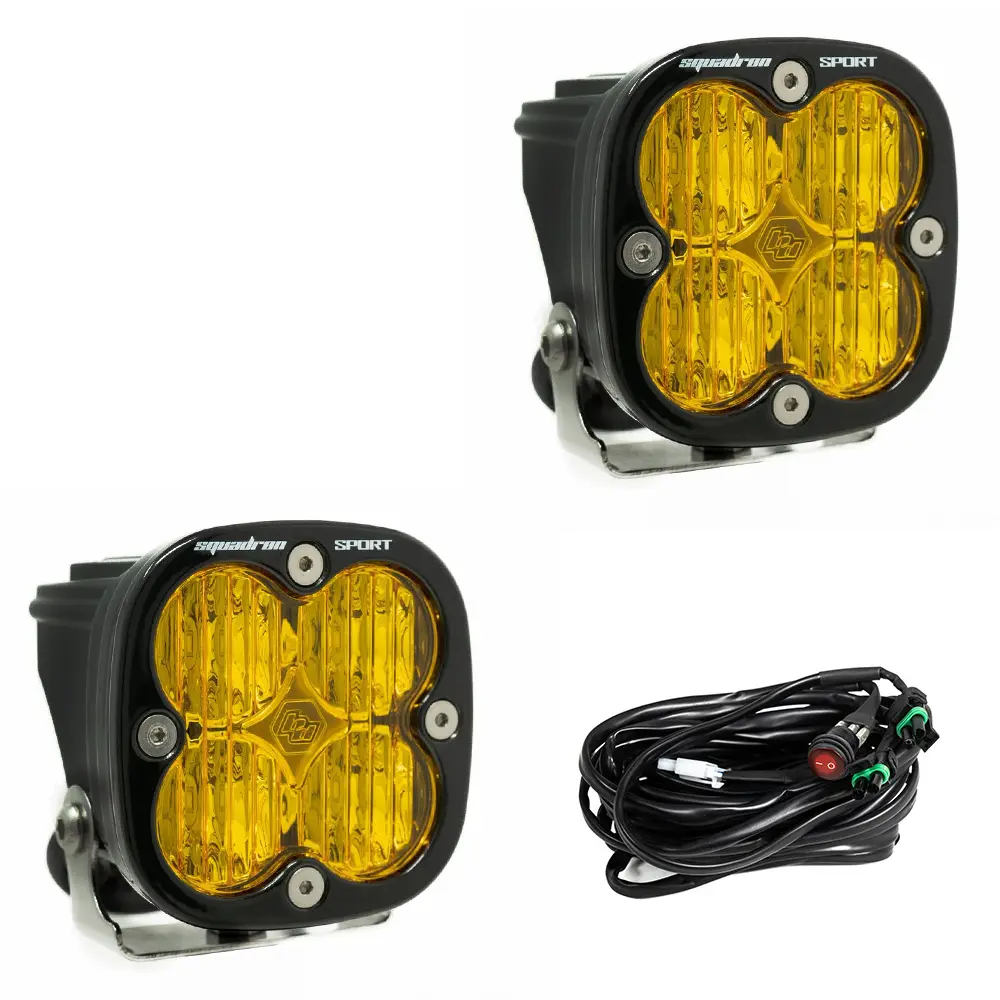 Squadron Sport Black LED Auxiliary Light Pod Pair baja amber. .webp