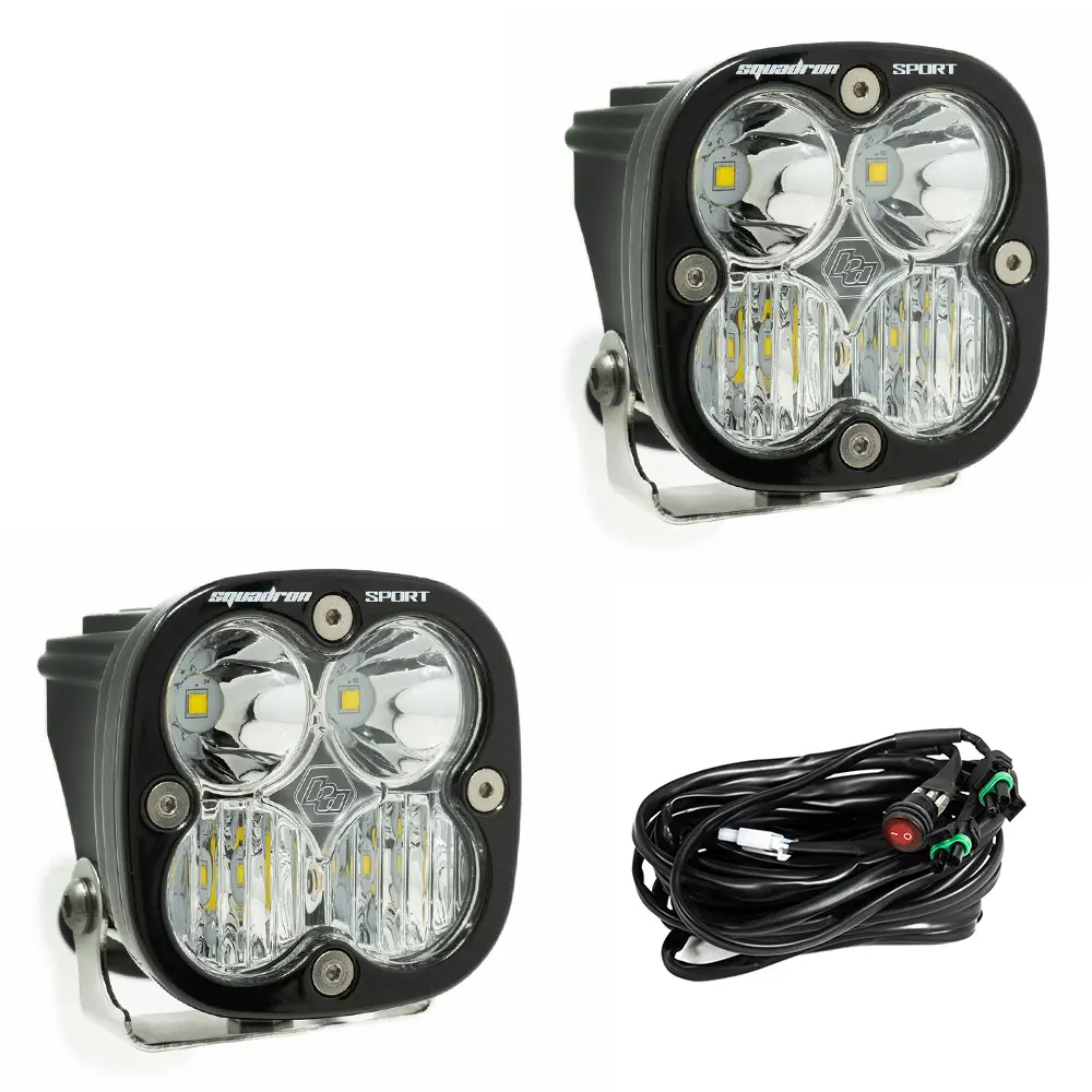 Squadron Sport Black LED Auxiliary Light Pod Pair clear .webp