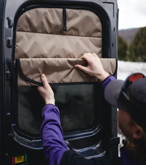 Rear Door Insulated Window Covers – Ford Transit 2015+ (Medium/High Roof)