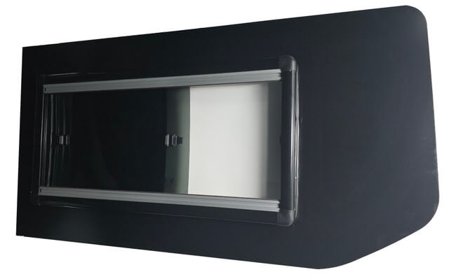 VWD Double Sliding Van Window — Ford Transit 148 EXT (Passenger Side Rear Quarter)