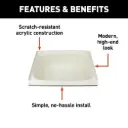 Bathtub with Center Drain - 24" x 38" 