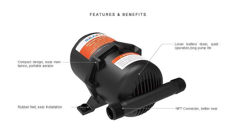 Seaflo 09-1576 Fresh Water Accumulator Tank – 0.75L