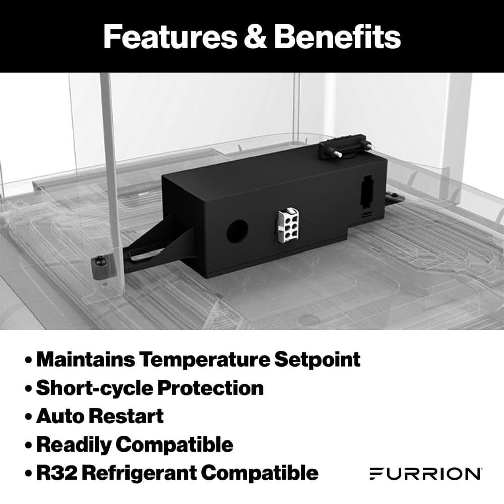 Furrion Chill® HE Single-Zone RV Air Conditioner Controller - 2-Speed, Black