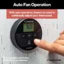 Furrion Chill® Multi-Zone Wall Thermostat - Black, 3 Fan Speeds (R32) #FACW12ESZA2-BL-AM 