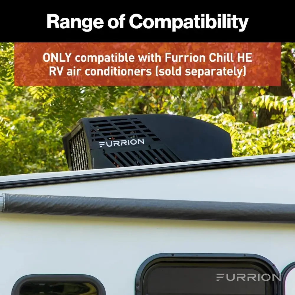 Furrion Chill® Multi-Zone Wall Thermostat - Black, 3 Fan Speeds (R32) #FACW12ESZA2-BL-AM 