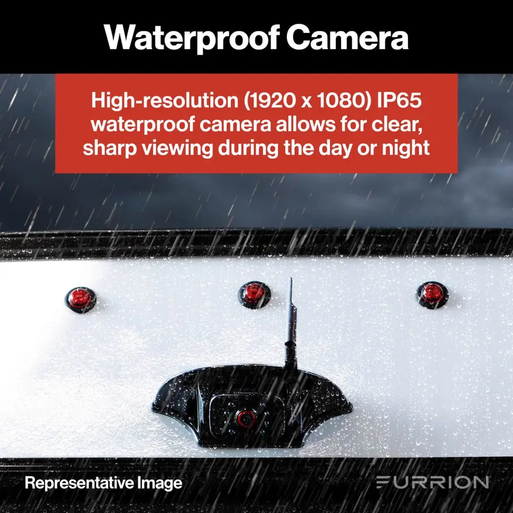 Furrion Vision S®+ RV Observation System - 7" Monitor, Side Cameras with LED Marker Lights, Sharkfin Camera #FOS7HTAEN 